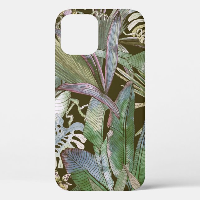 Tropical seamless pattern with tropical flowers, b Case-Mate iPhone case (Back)