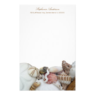 Beach Theme Stationery Templates, Beach Theme Custom Stationery Templates
