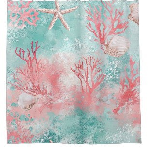 Tropical Seashell Coral Pattern