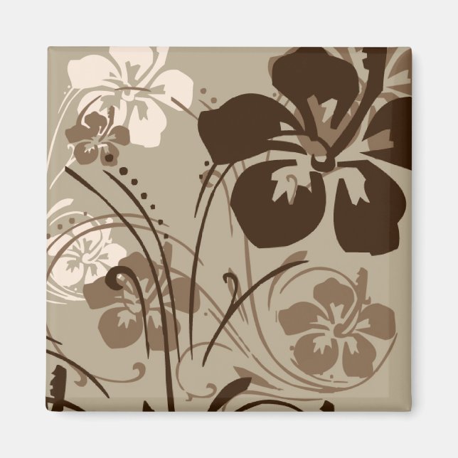 Tropical Serenade (Brown) Magnet (Front)