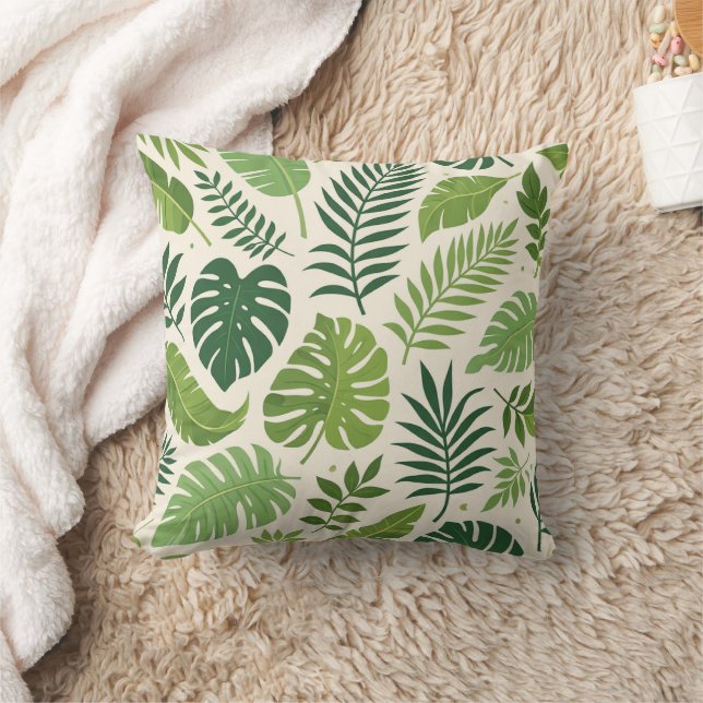 Tropical Serenity Throw Pillow (Blanket)