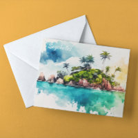 Tropical Seychelles Islands Painting
