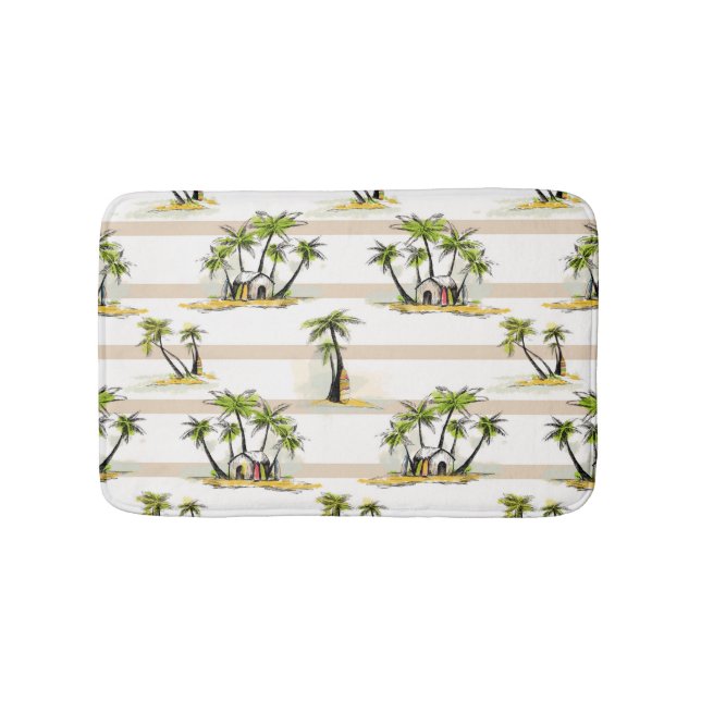 Tropical Shack And Palms Bath Mat (Front)