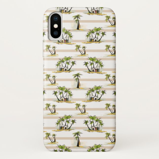 Tropical Shack And Palms Case-Mate iPhone Case (Back)