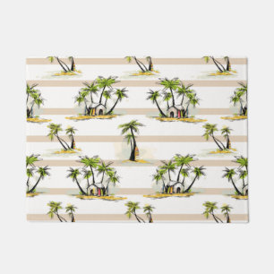 Tropical Shack And Palms Doormat