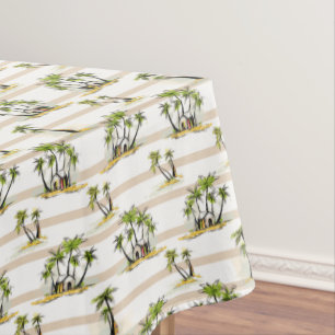 Tropical Shack And Palms Tablecloth