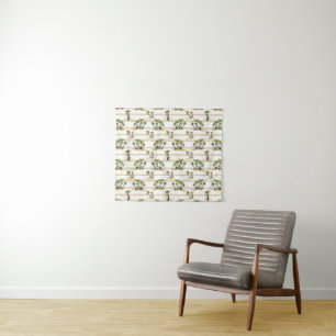 Tropical Shack And Palms Tapestry