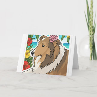 Tropical sheltie card