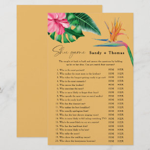 Tropical - Shoe game bridal shower game
