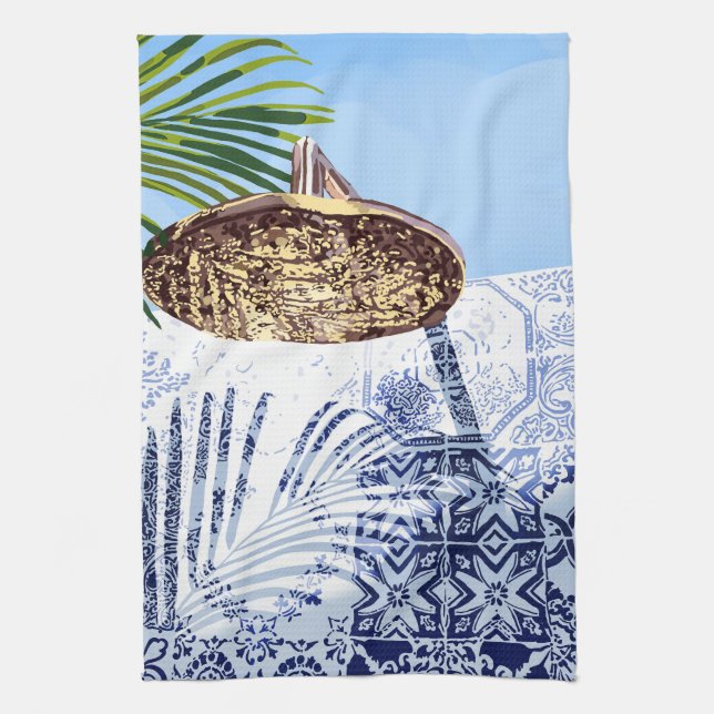 Tropical Shower Kitchen Towel (Vertical)