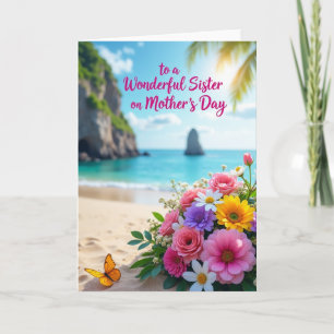 Tropical Sister Mothers Day Card