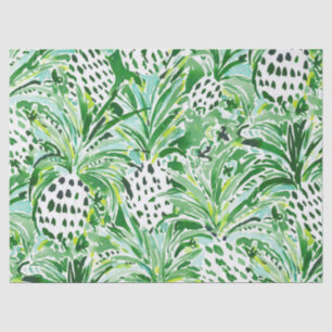 TROPICAL SITCH Green Pineapple Watercolor Tissue Paper
