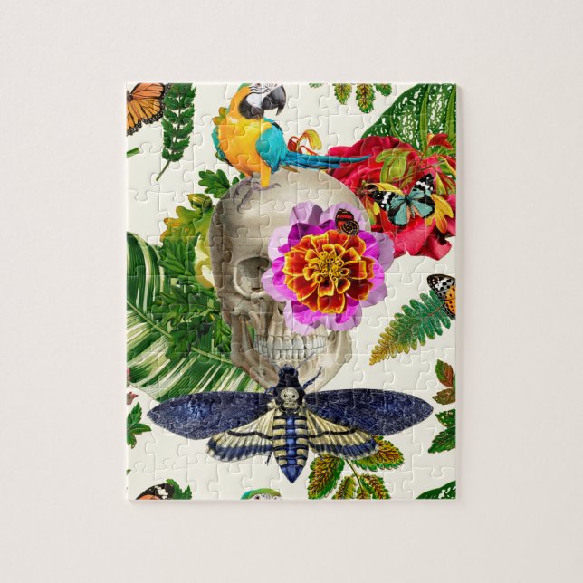 Tropical Skull Jigsaw Puzzle (Vertical)