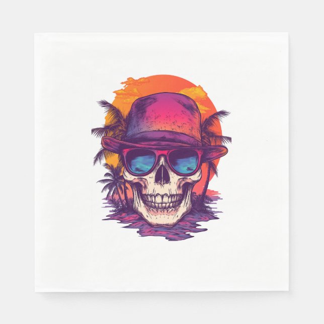 Tropical Skull Vibe Napkin (Front)