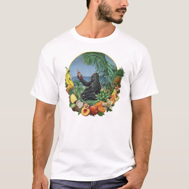 Tropical Slam! Ape in the tropics Original Artwork T-Shirt (Front)