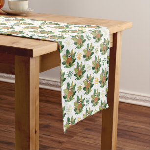 Tropical Sloth Pattern Short Table Runner