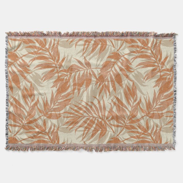 Tropical Spa Coordinates- Areca Palms Hawaiian Throw Blanket (Front)