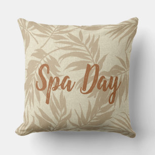 Tropical Spa Coordinates- Areca Palms Reversible Throw Pillow