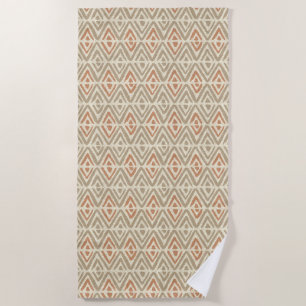 Tropical Spa Coordinates- Tribal Zig Zag Beach Towel