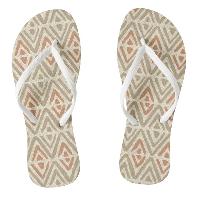 Tropical Spa Coordinates- Tribal Zig Zag Flip Flops (Footbed)