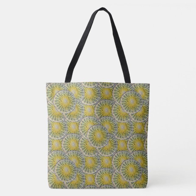 Tropical Sphere Cacti Pattern Tote Bag (Front)