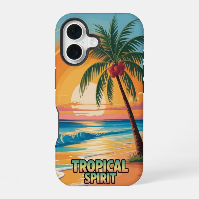 Tropical Spirit iPhone 16 Case (Back)