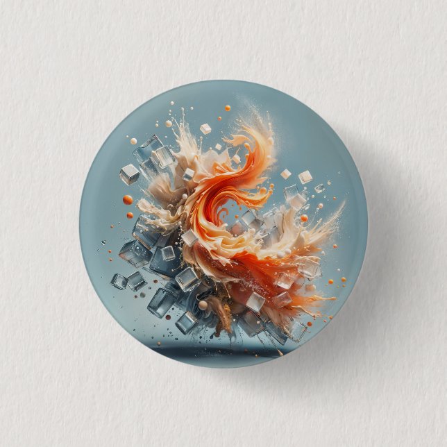 Tropical Splash 1 Inch Round Button (Front)