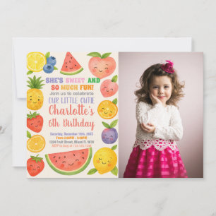 Tropical Splash Birthday Invitation with photo