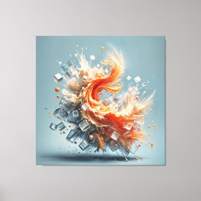 Tropical Splash Canvas Print (Front)