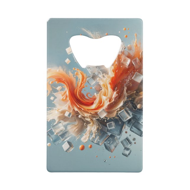Tropical Splash Credit Card Bottle Opener (Front)