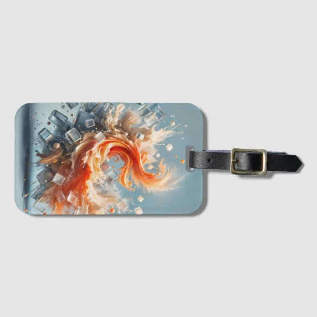 Tropical Splash Luggage Tag (Front Horizontal)