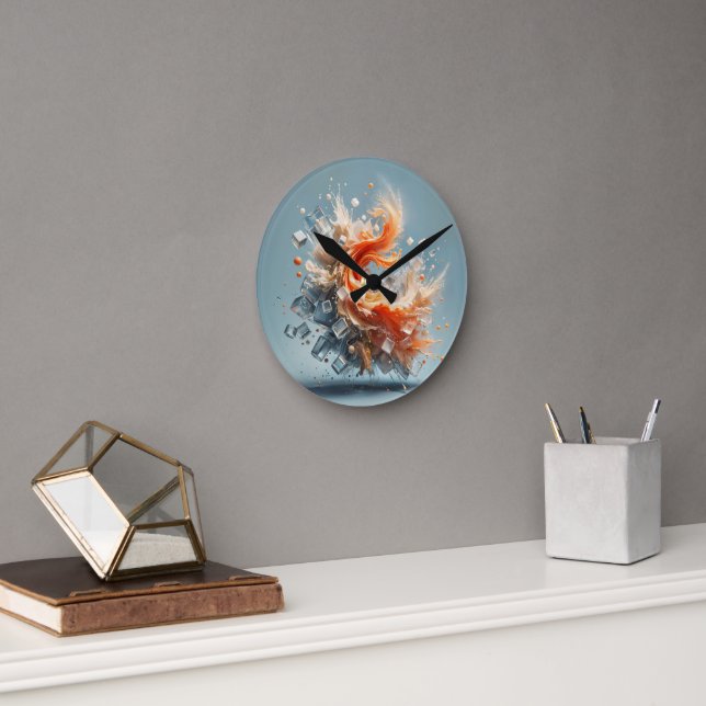 Tropical Splash Round Clock (Office)