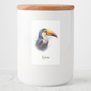 Tropical Splendour Toucan, custom Food Label
