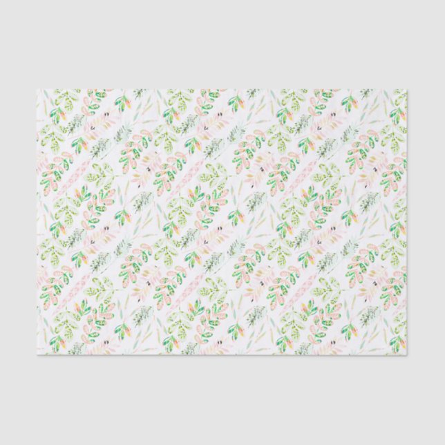 Tropical Spring Girly Personalized Tissue Paper (Front)