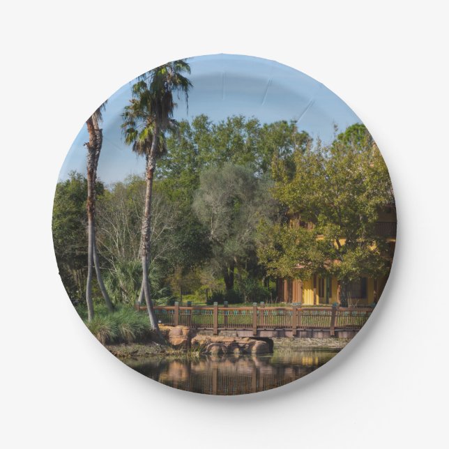 Tropical Springs Paradise Paper Plate (Front)