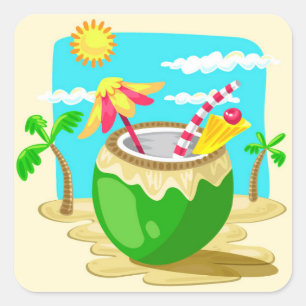 Tropical Square Sticker