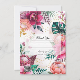 Tropical Stardust Garden Floral Paradise Wedding Invitation