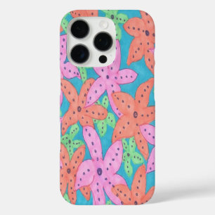 Tropical Starfish Pattern iPhone 16 Pro Case