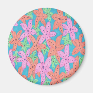 Tropical Starfish Pattern Magnet
