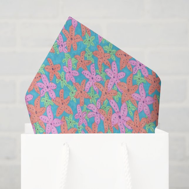 Tropical Starfish Pattern Tissue Paper (Gift Bag)