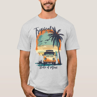 Tropical State of Mind Retro Beach T-Shirt