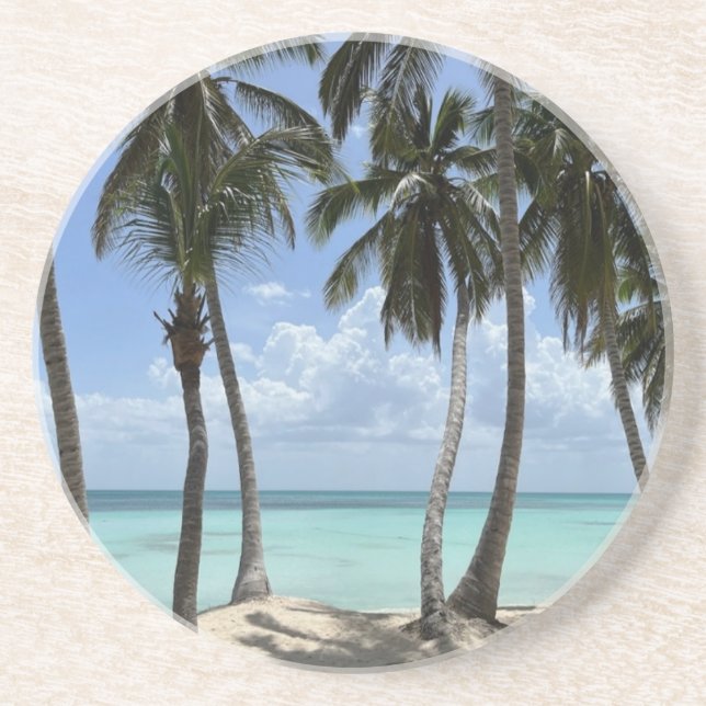 Tropical Stone Sandstone Coaster (Front)