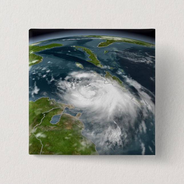 Tropical Storm Dennis 2 Inch Square Button (Front)