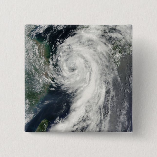 Tropical Storm Dianmu 2 Inch Square Button (Front)