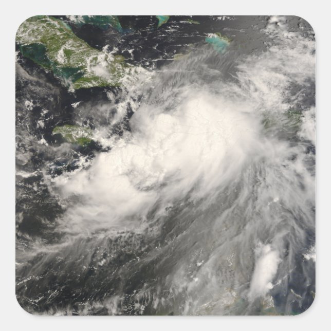 Tropical Storm Gustav in the Caribbean Sea Square Sticker (Front)