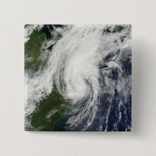 Tropical Storm Hanna over the East Coast 2 Inch Square Button (Front)