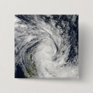 Tropical Storm Jade coming ashore over Madagasc 2 Inch Square Button