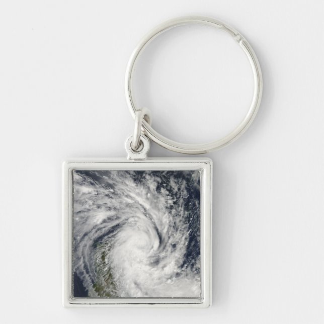 Tropical Storm Jade coming ashore over Madagasc Keychain (Front)
