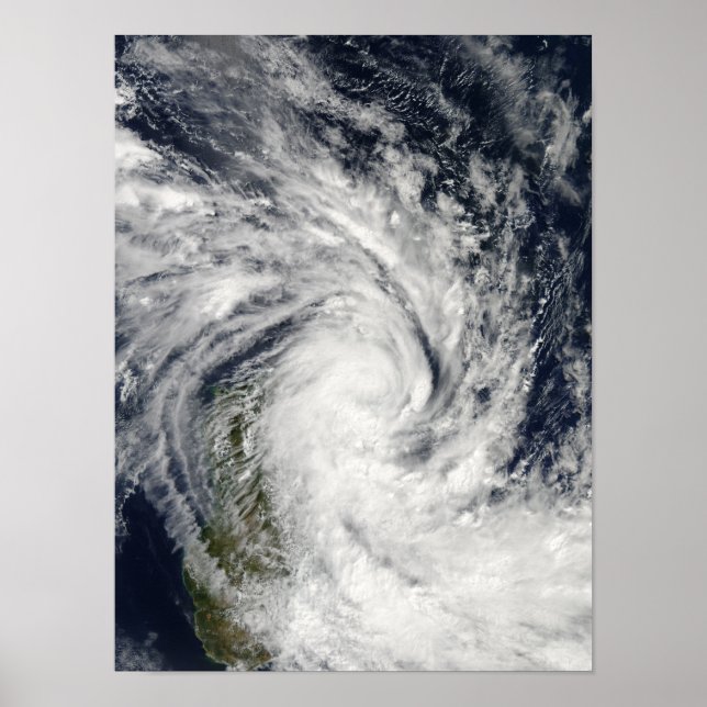 Tropical Storm Jade coming ashore over Madagasc Poster (Front)