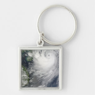 Tropical Storm Koppu nearing landfall Keychain